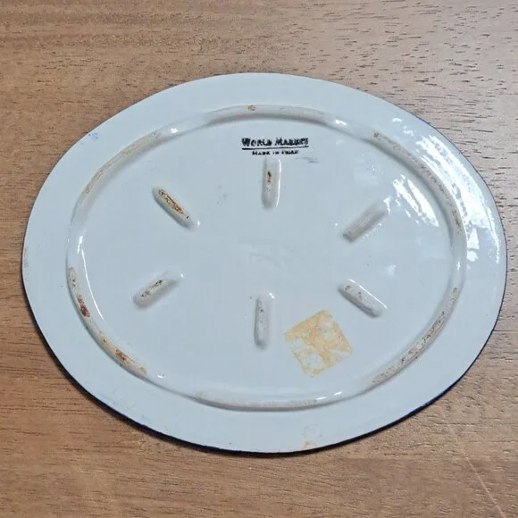 Hand Painted Glazed World Market Ceramic Trivet - Picture 4 of 4